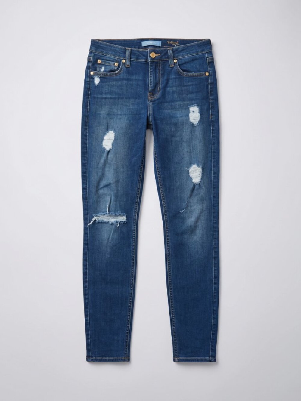 7 For All Mankind The Ankle Skinny Distressed Jeans Size 27